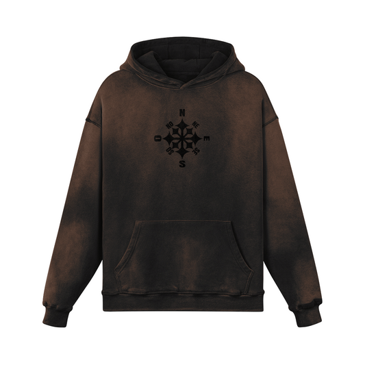 Hoodie Washed Compass Mineral