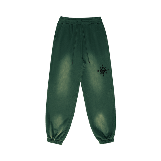 Pantalon de survêtement délavé Vert Boussole